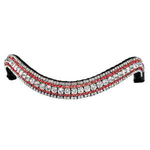Étincelant Diamante Cuir Cheval Sourcils Bande Bling Cristal Rivet Style Durable Équipement Équestre pour Spectacles et Entraînement - Product Image 1
