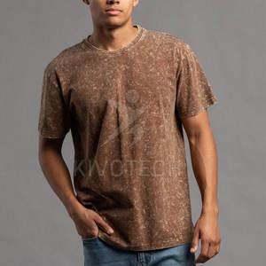 Logo personnalisé T-shirt en coton délavé à l'acide de haute qualité T-shirts délavés à l'acide surdimensionnés pour hommes à vendre - Product Image 2