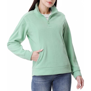 Trendy <b>Womens</b> <b>Turtleneck</b> Half Zip Sweatshirts Fleece Jackets <b>Tops</b> Oversized Pullover Winter Fashion Clothes - Product Image 4