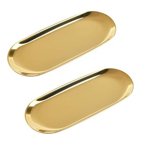 Oval Shape Food Serving Trays Custom Finishing Factory Wholesale Bulk Supplies Metal Trays for Hotel Popular Designs - Product Image 2
