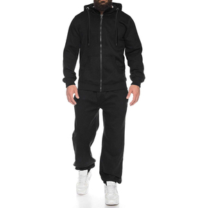Jogger full zip HOODIE ropa deportiva hombres sudadera conjuntos gimnasio chándales para hombres de alta calidad - Product Image 4