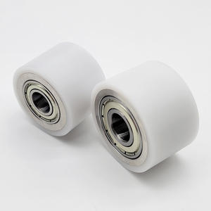 PU roulement roue Double roulement poulie en Nylon roue de levage porte mobile pince roue - Product Image 3