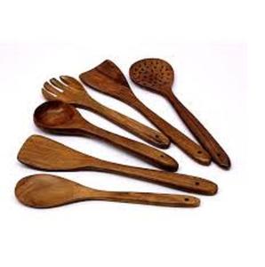 Meilleure vente de cuillère de service en bois faite à la main ensemble de serveur nouveaux accessoires de cuisine couverts vaisselle outils de salade pour un usage domestique - Product Image 1