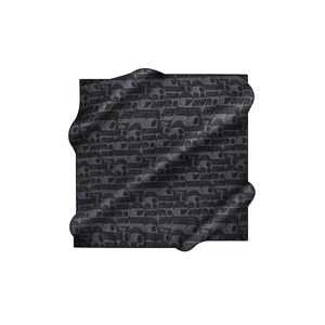 Pañuelo Cuadrado de Algodón Negro con Estampado Geométrico - Product Image 1