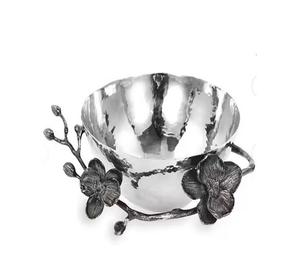 Bol à fruits martelé en argent de style japonais avec feuille d'or Bol en métal de dernière conception avec fonction de suspension pour la décoration intérieure - Product Image 6