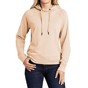 Pull à capuche décontracté OEM pour femmes Sweat-shirt en polaire à la mode avec logo à l'avant respirant coupe ample pour l'hiver - Product Image 1