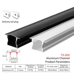 <span class=keywords><strong>Profilé</strong></span> LED <span class=keywords><strong>en</strong></span> <span class=keywords><strong>T</strong></span> ultra-fin <span class=keywords><strong>en</strong></span> alliage d'<span class=keywords><strong>aluminium</strong></span> anodisé noir/<span class=keywords><strong>blanc</strong></span> série 6000 avec diffuseur laiteux pour éclairage sans joint - Product Image 2