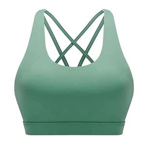 Gran oferta, Sujetador deportivo cómodo de talla grande para mujer, sujetadores deportivos transpirables al por mayor con logotipo frontal para ropa de entrenamiento - Product Image 1