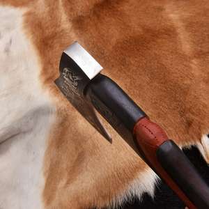 Hacha de Supervivencia de Acero al Carbono Hecha a Mano de Primera Calidad, Hacha de Exterior con Mango de Madera Maciza - Product Image 3