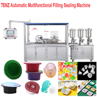 Machine de scellage de papier d'aluminium de remplissage multifonctionnelle entièrement automatique TENZ avancée pour tasse gelée pouding lait yaourt et Cupcake
