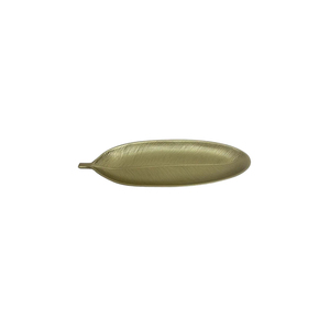 Fabricant de plats de service avec logo personnalisé, plat de service, plateau en forme de feuille, plat artisanal polyvalent, finition dorée - Product Image 1