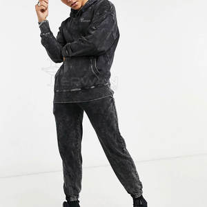 Survêtement d'hiver respirant de haute qualité taille personnalisée solide délavé à l'acide pour hommes - Product Image 2