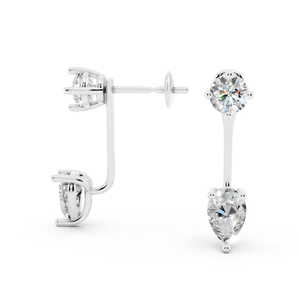 ต่างหูชุบทองสีขาวเหนือกาลเวลาสำหรับผู้หญิงเครื่องประดับสังเคราะห์หลากขนาดออกแบบได้ตามต้องการ - Product Image 3