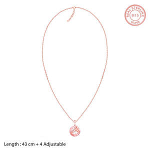 Colgante de abrazo cálido de acero inoxidable chapado en oro rosa con cadena de eslabones Estilo religioso Encanto de circón dorado - Product Image 6