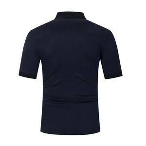 High Quality Black Cotton for <b>Polo</b> Shirts for <b>Men</b> Short Sleeve Knitted T Shirts Breathable Street Wear with High <b>Neck</b> - Product Image 4