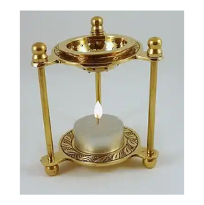 Brûleur à huile en laiton artisanal de luxe en gros, encens doré Bakhoor, encens de bois de santal, diffuseur d'aromathérapie pour la maison - Product Image 2