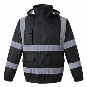 Veste de travail d'hiver isolée et réfléchissante, 65% polyester, 35% coton, rembourrage en polyfill, vêtements de sécurité industrielle - Product Image 3