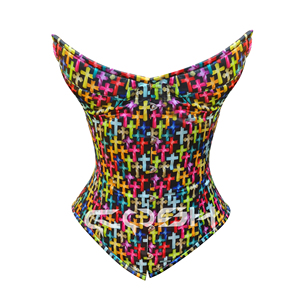 Top Corset con Estampado Cruzado Sublimado - Product Image 1
