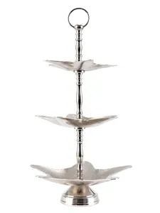 Présentoir à gâteau en acier inoxydable de grande taille Qualité de luxe Meilleure vente Argenterie martelée Style moderne Bon prix - Product Image 6