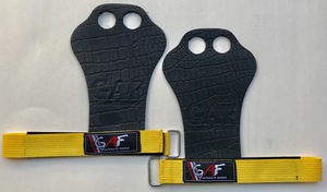 GAF Fitness Training Sports Haltérophilie Exercice Gymnastique 2 Trous Cuir Gymnastique Main Barbell Grips Pour Hommes Et Femmes - Product Image 4