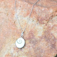 Pendentif œil de Shiva en pierre précieuse blanche, forme crochet, style bohème pour femme, serti clos, en argent sterling 925 plaqué rhodium, fait main, tendance