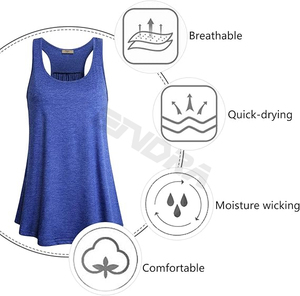 Camiseta sin mangas deportiva para mujer, hecha a medida, precio al por mayor, algodón de color sólido de talla grande para adultos - Product Image 4
