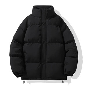 Chaqueta acolchada para hombre, Parkas gruesas de felpa, chaqueta con cuello levantado, abrigo para hombre, abrigo grueso cálido de invierno con cremallera, Abrigo acolchado para hombre - Product Image 3