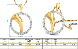 Exclusive Zircon Pendant Minimalist Brass Necklace For Women 18k Gold Plated Dainty Geometric Circle Charm P Wholesale/OEM/ODM - Product Image 4