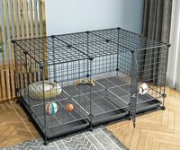 Vente en gros de cages pliantes en métal pour chiens, multicolore, deux portes, pour l'extérieur, grandes cages pour animaux de compagnie, caisse pour chiens