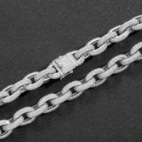 Bracelets personnalisés Hip Hop en argent sterling 925 plaqué or 10 carats avec breloques originales pour hommes, en moissanite, maillons cubains lourds en forme de O