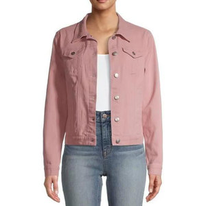 Chaquetas Vaqueras Casuales para Mujer, Diseño Moderno, Precio Razonable, Transpirables, 100% Algodón, Servicio OEM Personalizado - Product Image 1