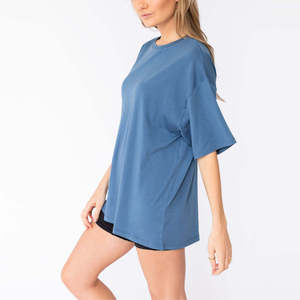 Camisetas de Mujer al por Mayor 2026, Transpirables, Holgadas, Frescas y Cómodas, de Media Manga, Casuales, con Estampado Sólido, Tallas Grandes - Product Image 3