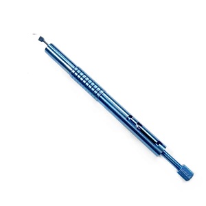 Cuchillo corneal de titanio curvo, herramientas quirúrgicas oftálmicas manuales, instrumentos de clase II certificados CE, etiqueta privada OEM disponible - Product Image 5