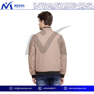 Blouson aviateur léger de qualité supérieure pour hommes avec poignets côtelés, fermeture à glissière, coque extérieure durable, coupe confortable - Product Image 4