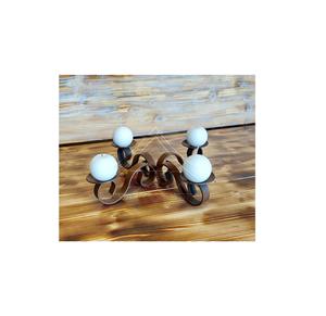 Rustic-Style Metal Iron <b>Candle</b> Holder Handcrafted Detailing for Classic Candlelit Dinners Cozy Home Decor <b>Aesthetics</b> Christmas - Product Image 4