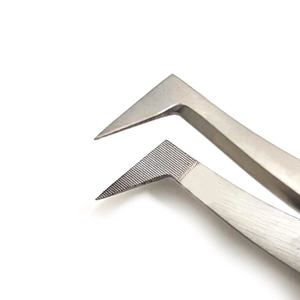 Pinzas profesionales para extensión de pestañas, gran oferta, puntas de fibra de acero inoxidable para un agarre perfecto, nunca se desliza, incluso las pestañas de 0,03mm - Product Image 4