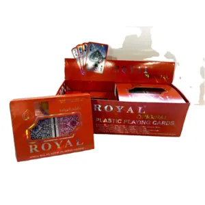 Королевские Оригинальные красные пластиковые королевские оригиналы игральные карты красные от индийского продавца и производителя доступны оптом