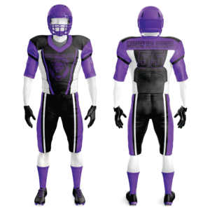 Uniforme de Fútbol Americano Personalizable 100% Poliéster, Estilo Tackle Twill, Duradero, Rosa y Negro Sublimado, Manga Corta, Talla Grande - Product Image 4