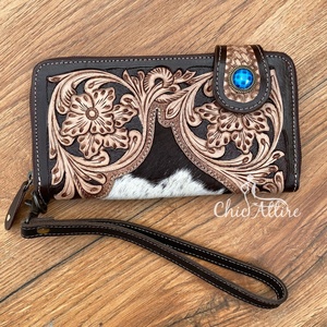 กระเป๋าสตางค์หนังวัวแท้สำหรับผู้หญิงกระเป๋าคลัทช์อเนกประสงค์ดีไซน์ใหม่2024 - Product Image 1