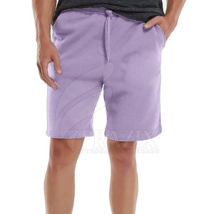 Shorts en molleton de coton pour homme, style urbain, personnalisables, motif uni, taille élastique mi-haute, séchage rapide, respirant, léger - Product Image 6