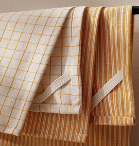 Serviette en coton à armure gaufrée empilée, disponible en plusieurs couleurs unies, à prix de gros. - Product Image 6