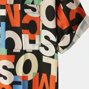 Camisa de Playa de Verano con Cuello Cubano, Estilo Hawaiano, Transpirable y Ligera para Hombre, con Botones, Diseño Personalizado ODM con Logotipo - Product Image 3