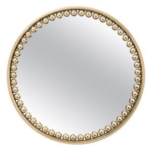 Miroir mural rond en métal doré, best-seller, décoration pour salle de bain et salon, artisanat - Product Image 2