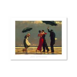 Impresión artística de las pinturas de paisajes marinos de Jack Vettriano: 'Singing Butler' junto al mar - Product Image 3