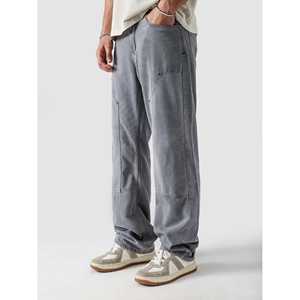 Pantalones de Traje de Mezclilla Gris Claro Carpenter - Product Image 2