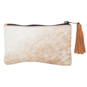 Bolso de cuero cruzado bohemio de otoño, bolso de piel de vaca marrón personalizado con decoración de borlas, bolso de mano ligero - Product Image 2