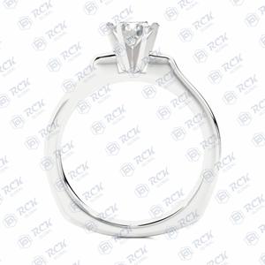 Anillo de moissanita solitario de corte brillante redondo de 1,10 quilates para mujer, Joyería de diamantes, aniversario perfecto y regalo de cumpleaños para el amor - Product Image 2