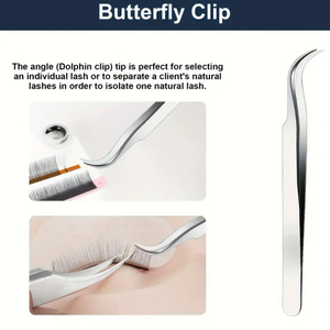 DRAGONLOSH Pince à épiler DGtweezer Volume Pince à cils en acier inoxydable 45/90 degrés Marque privée personnalisée Outils d'extension de cils professionnels - Product Image 2