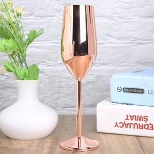 Flûte à vin en acier inoxydable avec long pied, anti-fuite et écologique, design minimaliste, réutilisable, capacité de 220 ml pour les fêtes - Product Image 6
