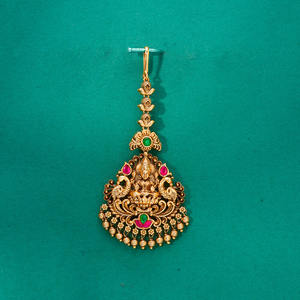 Antiguo templo Tikka con chapado en oro mate joyería de moda para la frente de los mejores mayoristas de joyería artificial de la India - Product Image 2